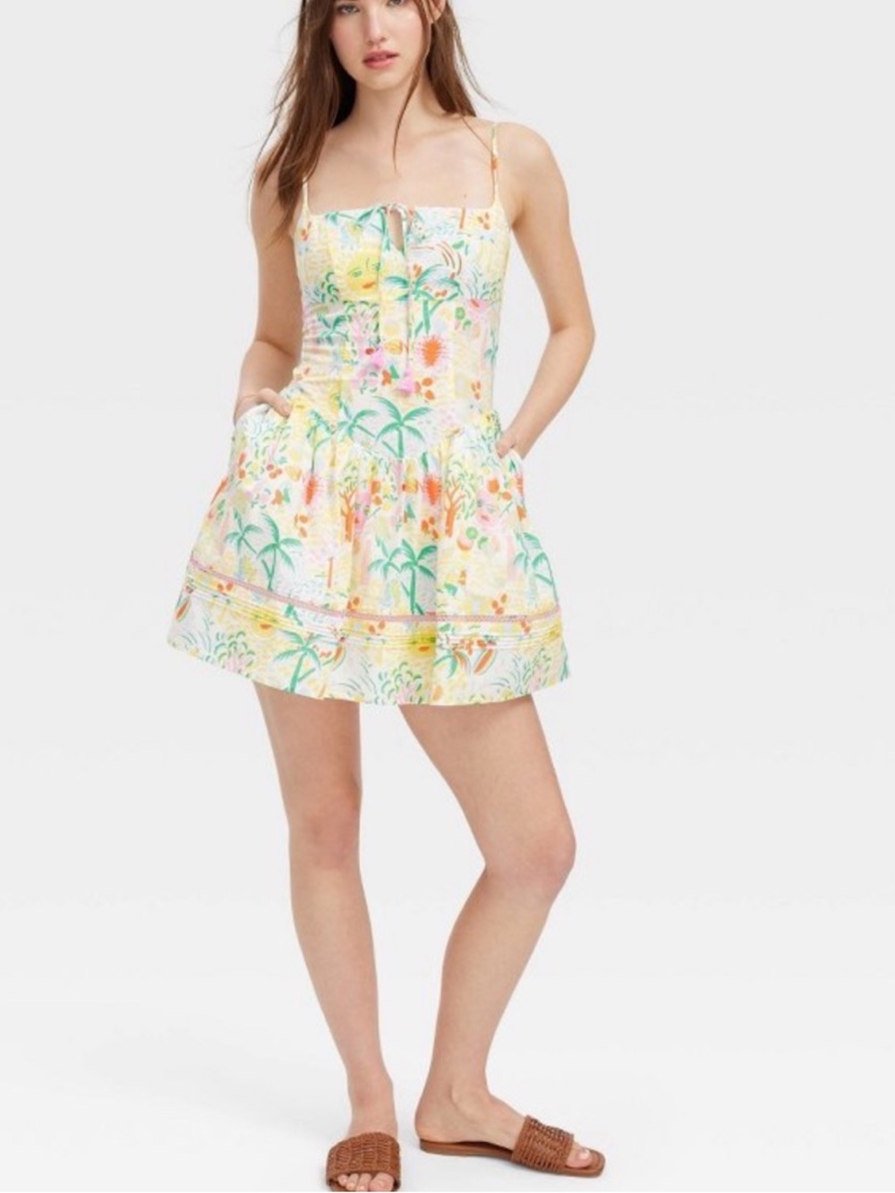 NWT!! ROLLER RABBIT x TARGET Women's Vacation Drop Waist Mini Dress Size X-Large